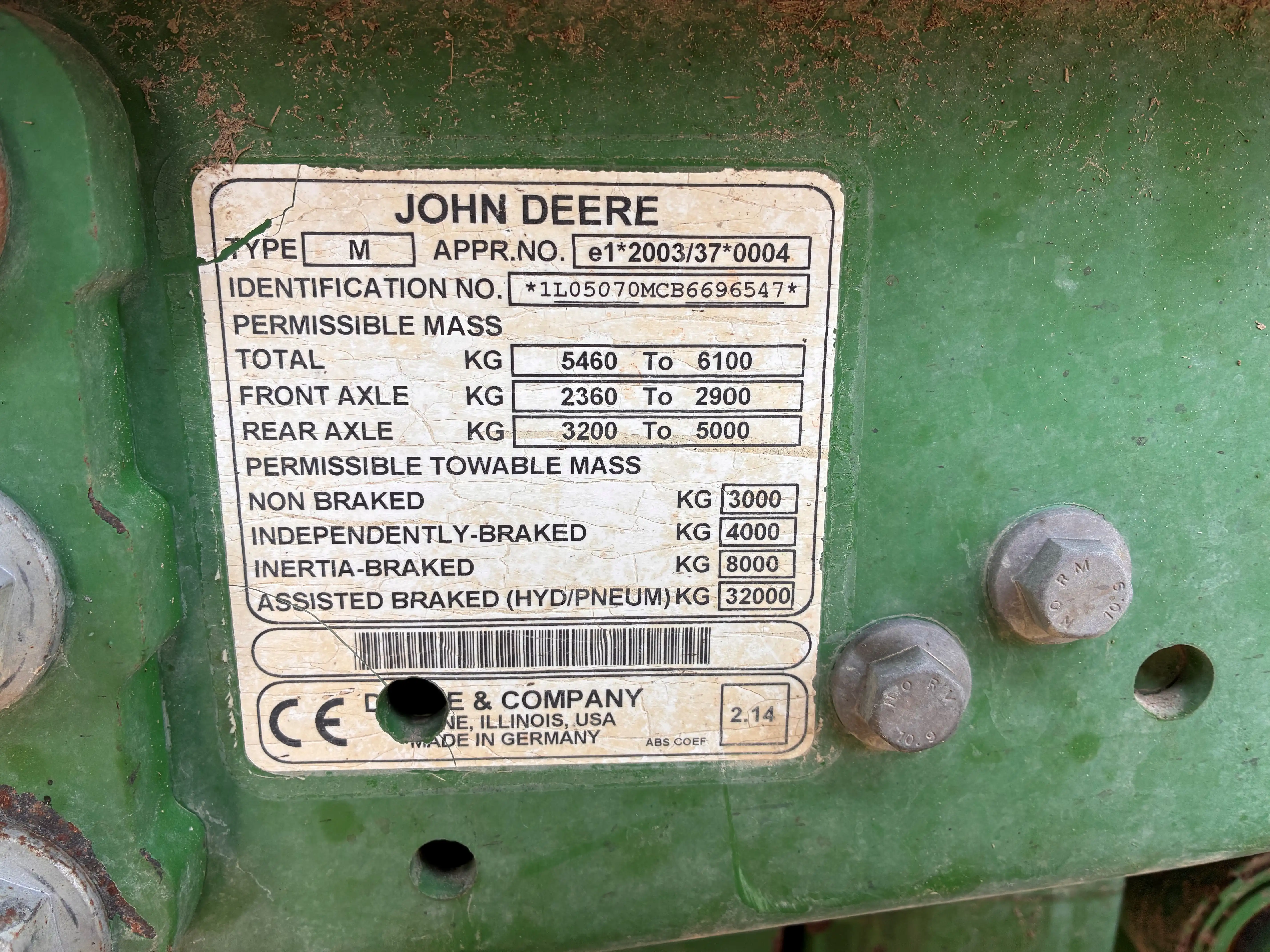 Image JOHN DEERE TRACTEUR JOHN DEERE 5070M